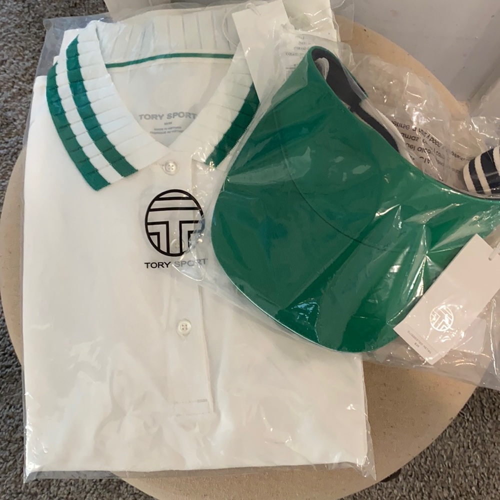 Tory Burch polo and sun visor set